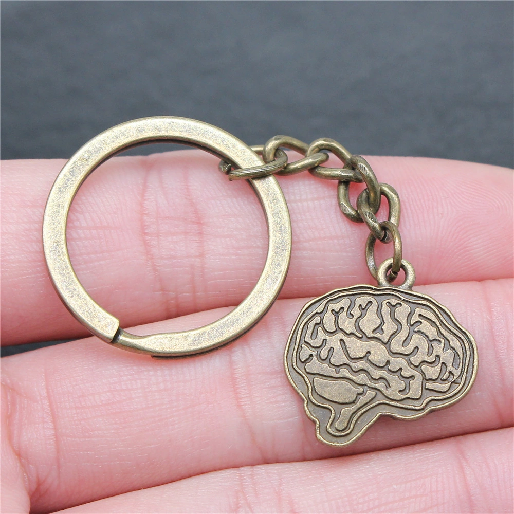 European And American Fashionable New Key Ring Human Brain Pendant