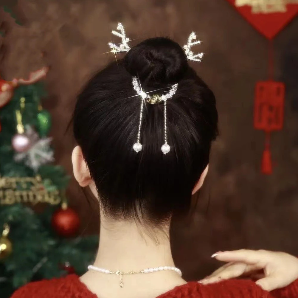 Christmas Headwear Elk Hair Clip Antlers Of The Forest Are Cute