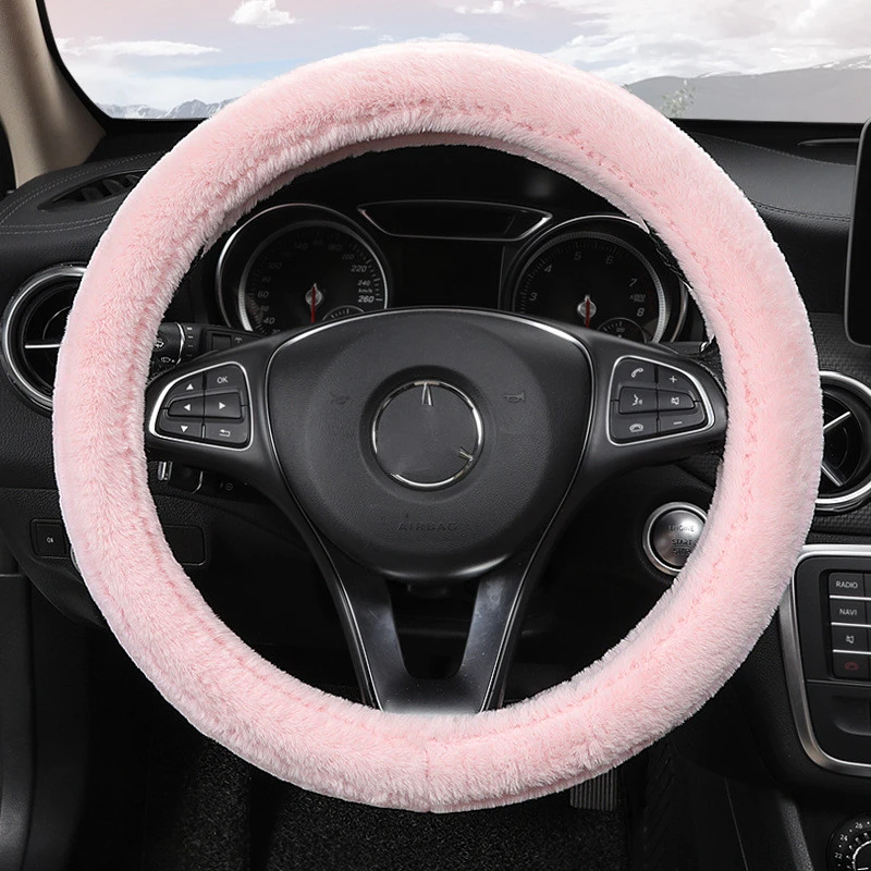 New Fashionable Rabbit Fleece For Automobile Steering Wheel Cover