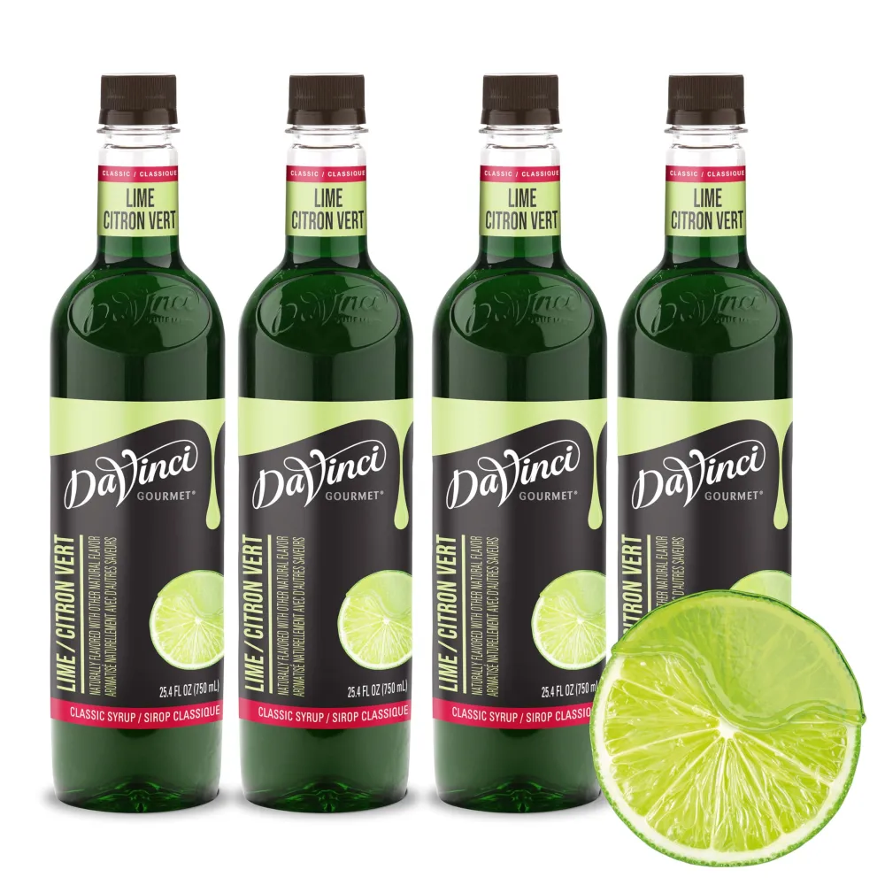 DaVinci Gourmet Classic Lime Syrup, 25.4 Fluid Ounces (Pack of 4)