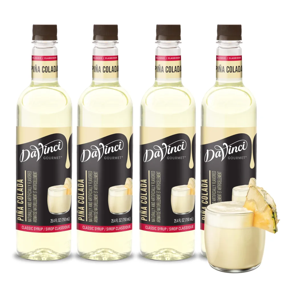 DaVinci Gourmet Classic Pina Colada Syrup, 25.4 Fluid Ounces (Pack of 4)