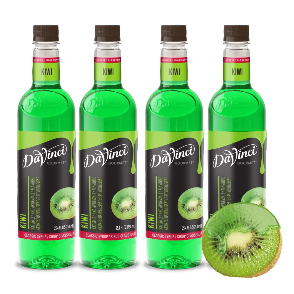 DaVinci Gourmet Classic Kiwi Syrup, 25.4 Fluid Ounces (Pack of 4)