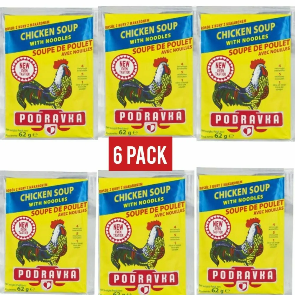 Podravka Chicken Flavored Noodle Soup 6 (2.2 oz packages)