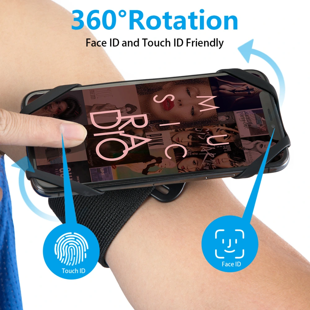 Removable Rotating Arm Wristband Sports Phone Case