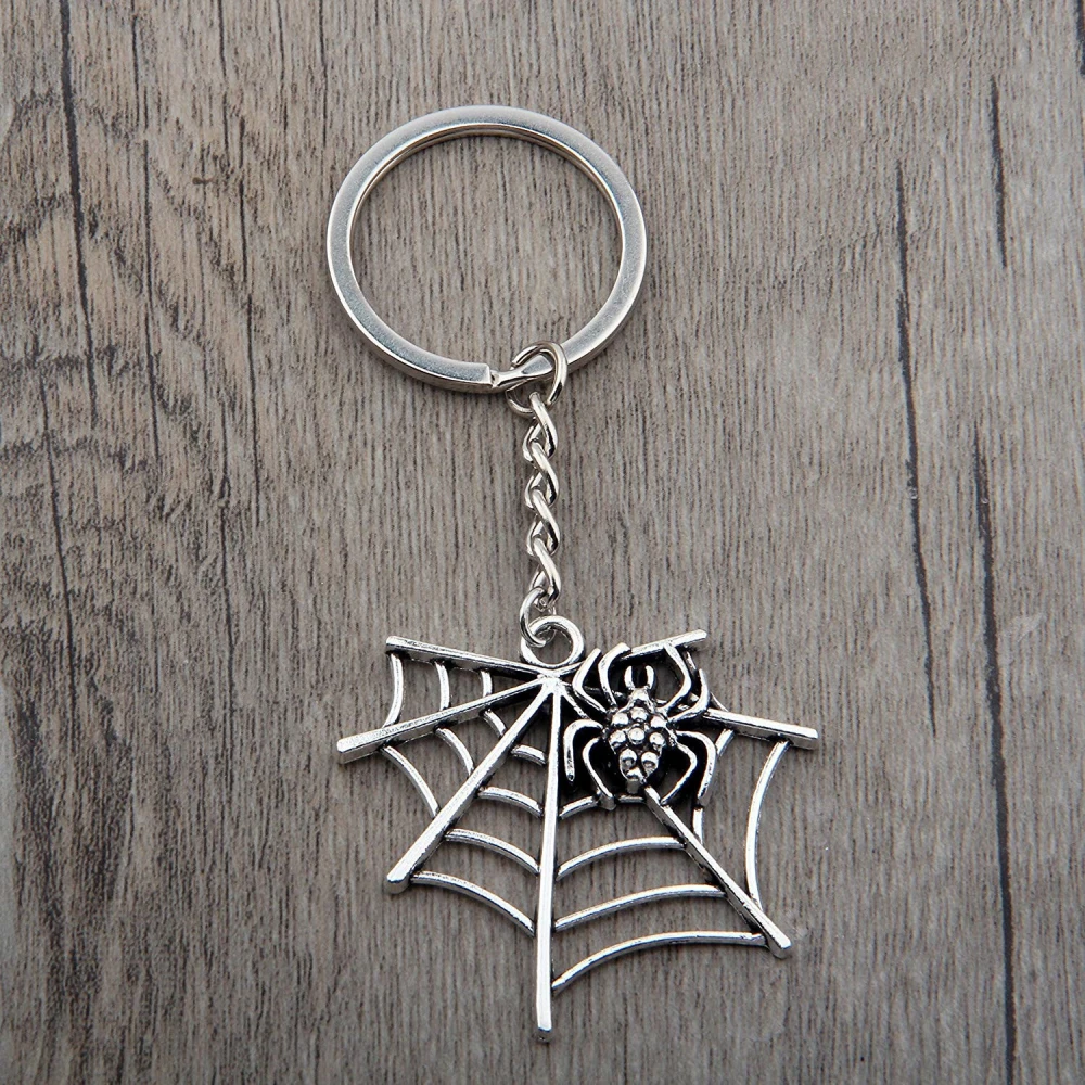 Europe And The United States Halloween Spider Web Shape Pendant Key Chain