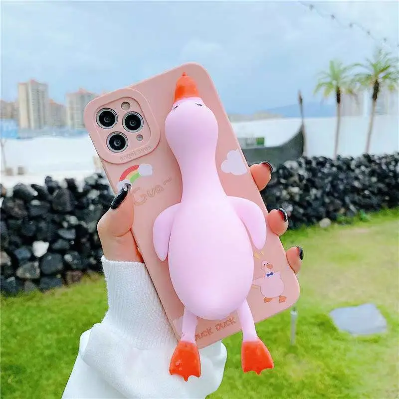 Ins Cartoon Kneading Duck Mobile Phone Shell Silicone