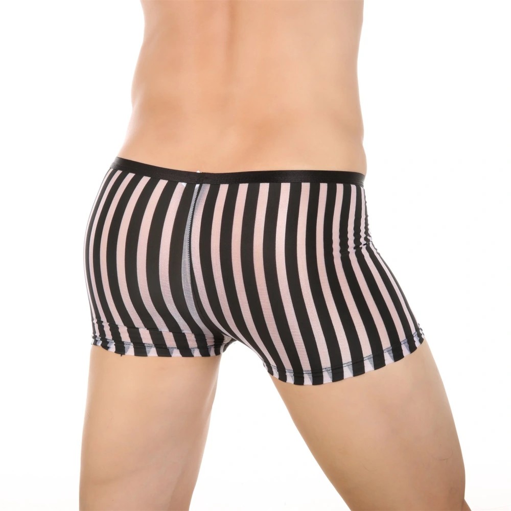 Striped Transparent Boxers Breathable Mesh