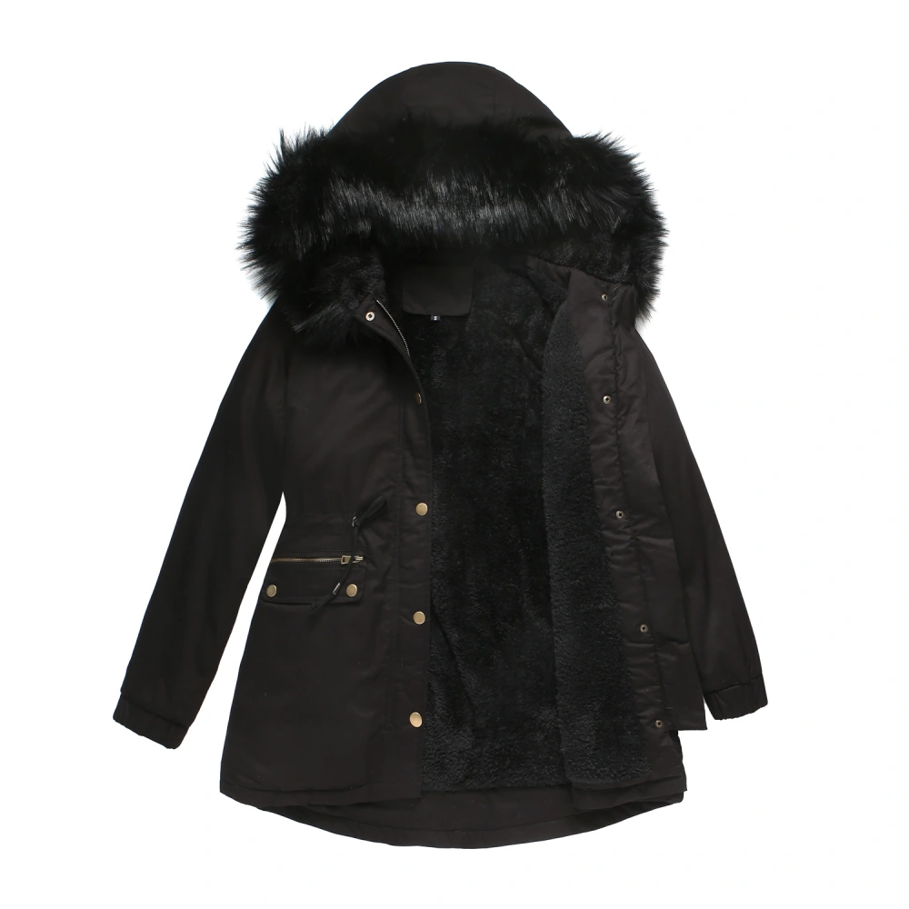 2022 Fashion Winter Jacket Women Parka Fashion Long Coat Wool Hooded Parkas Slim Fit Warm Snow Wear Padded Clothes