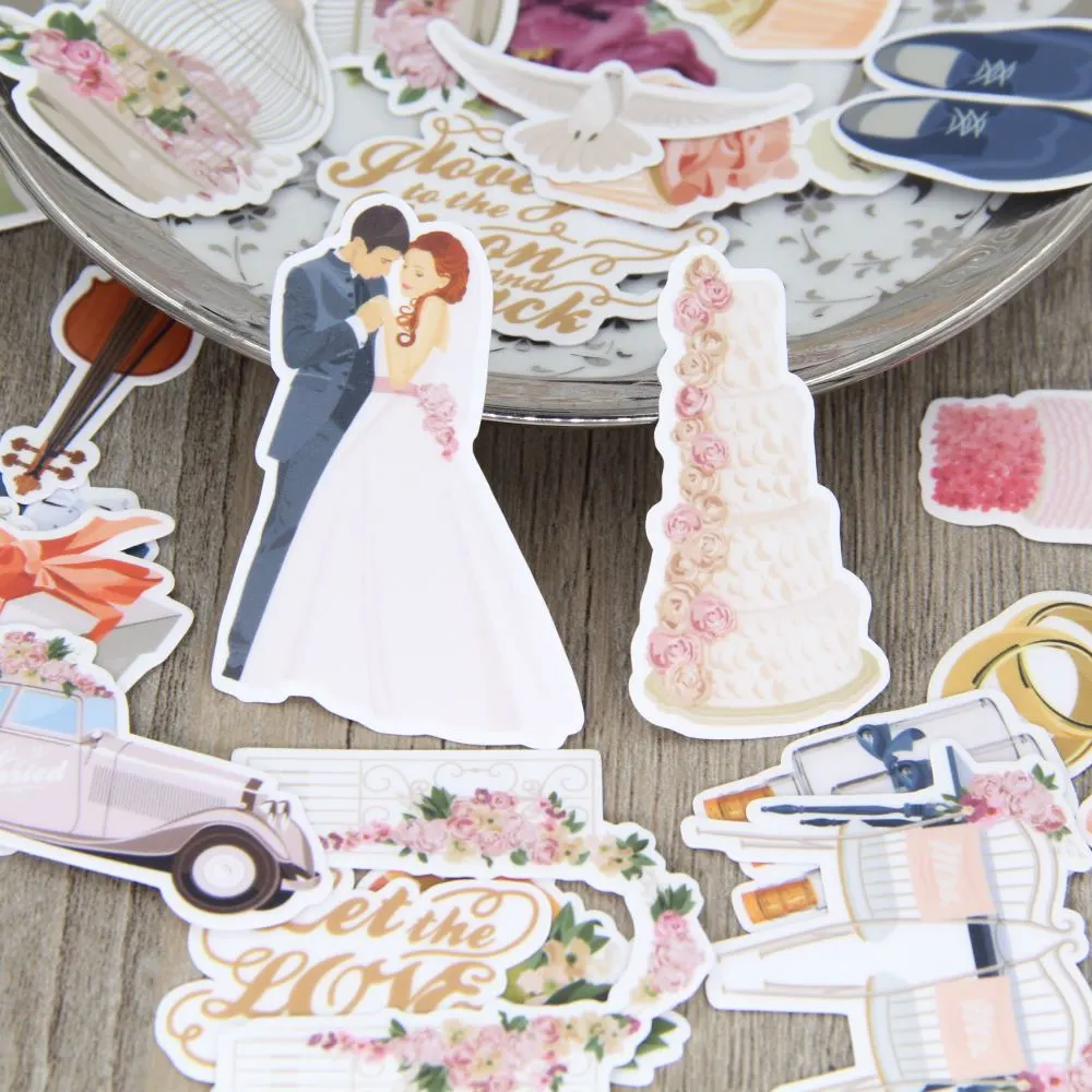 Wedding Theme And Paper Decorative Waterproof Sticker