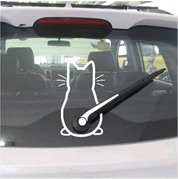 Cute Kitten Back Sticker Removable Personality Fashion Creative Wall Sticker Car Rear Window Background Wall