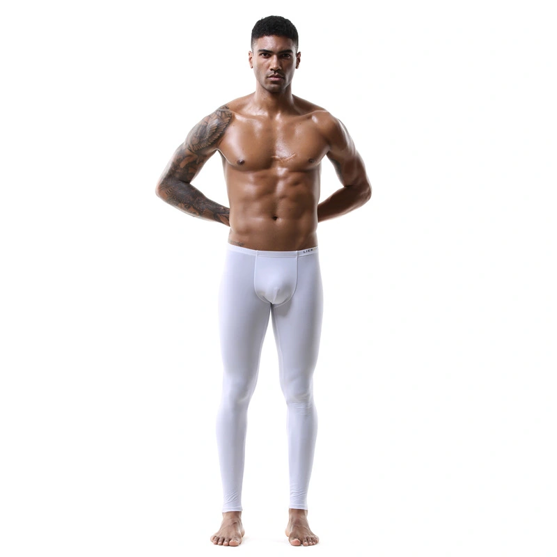 Elastic Ice Silk U Convex Men's Thin Silky Translucent Trousers