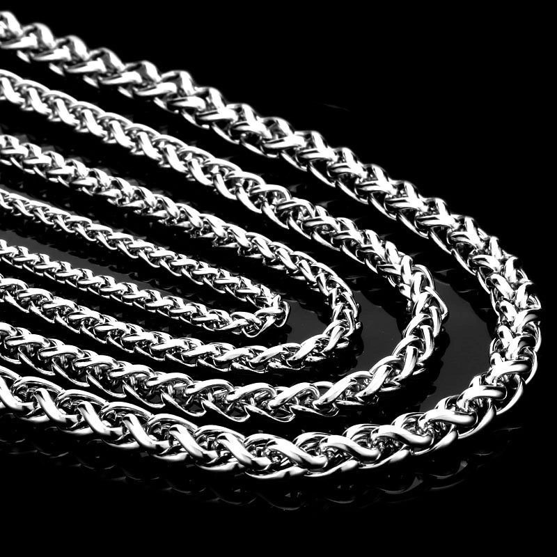 Snake Bone Men's Long Titanium Steel Necklace