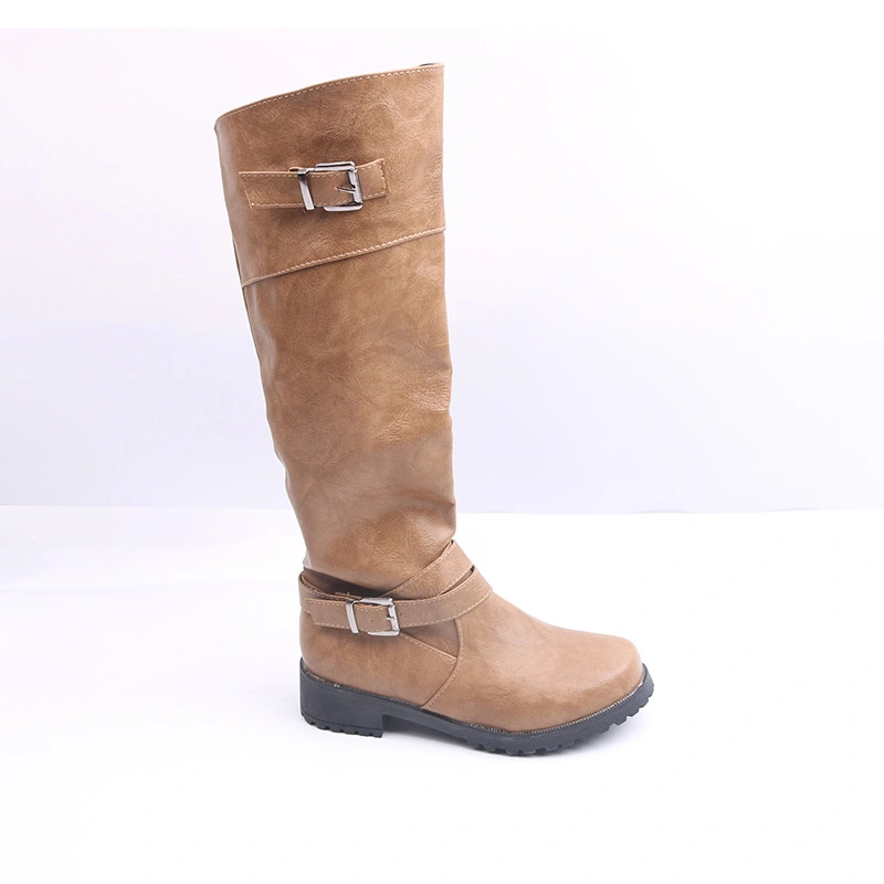 New Winter Fashion Low Heel Buckle Ladies Boots