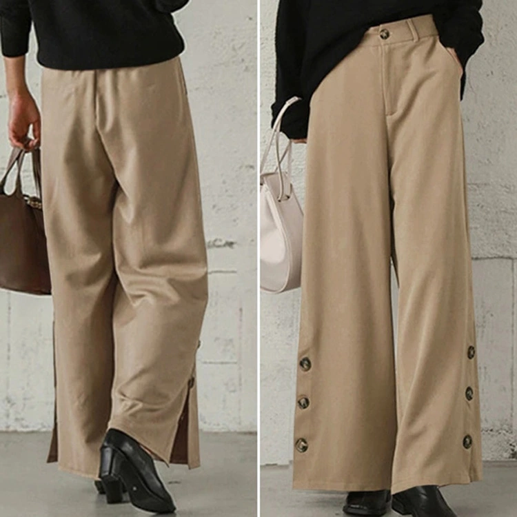 High-waisted Trousers Loose-fit Urban Casual Sports Pants