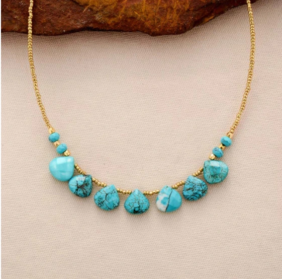 Women's Necklace Turquoise Beads Fashion