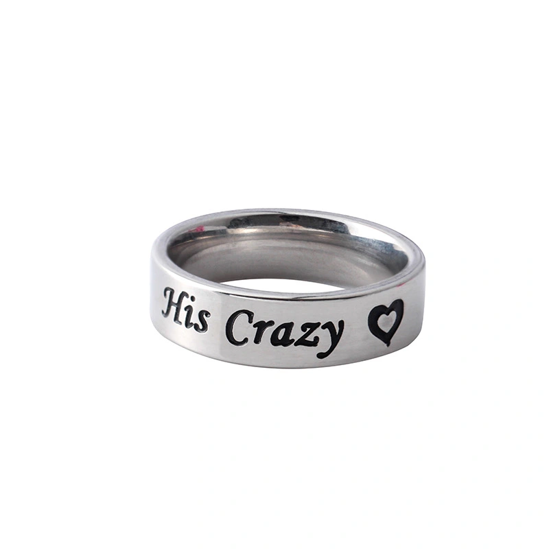 Fashion His Crazy Her Weirdo Couple Ring