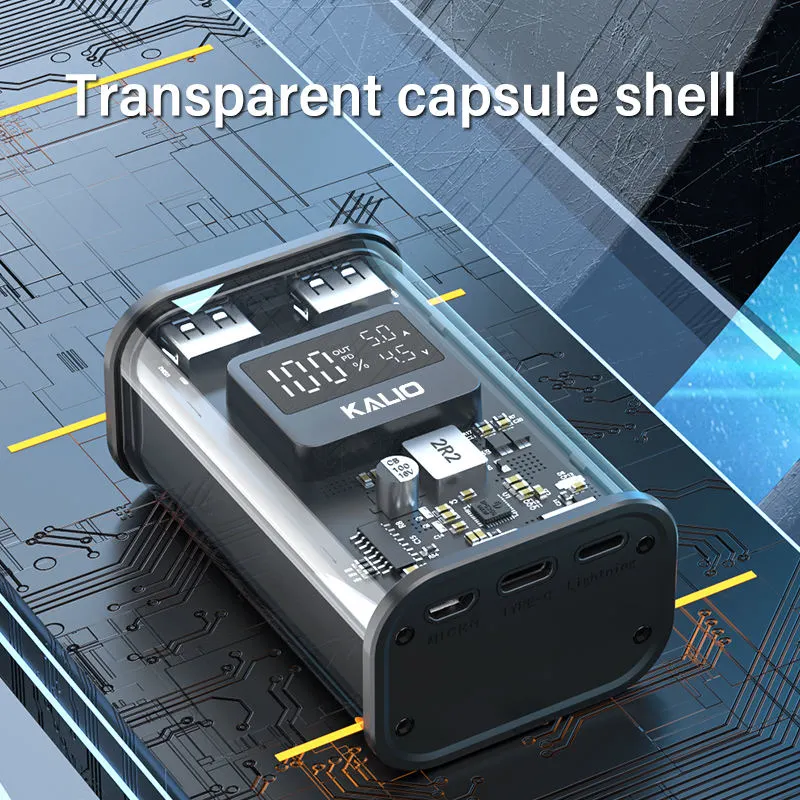 Portable Quick Charge Transparent Charging Bank