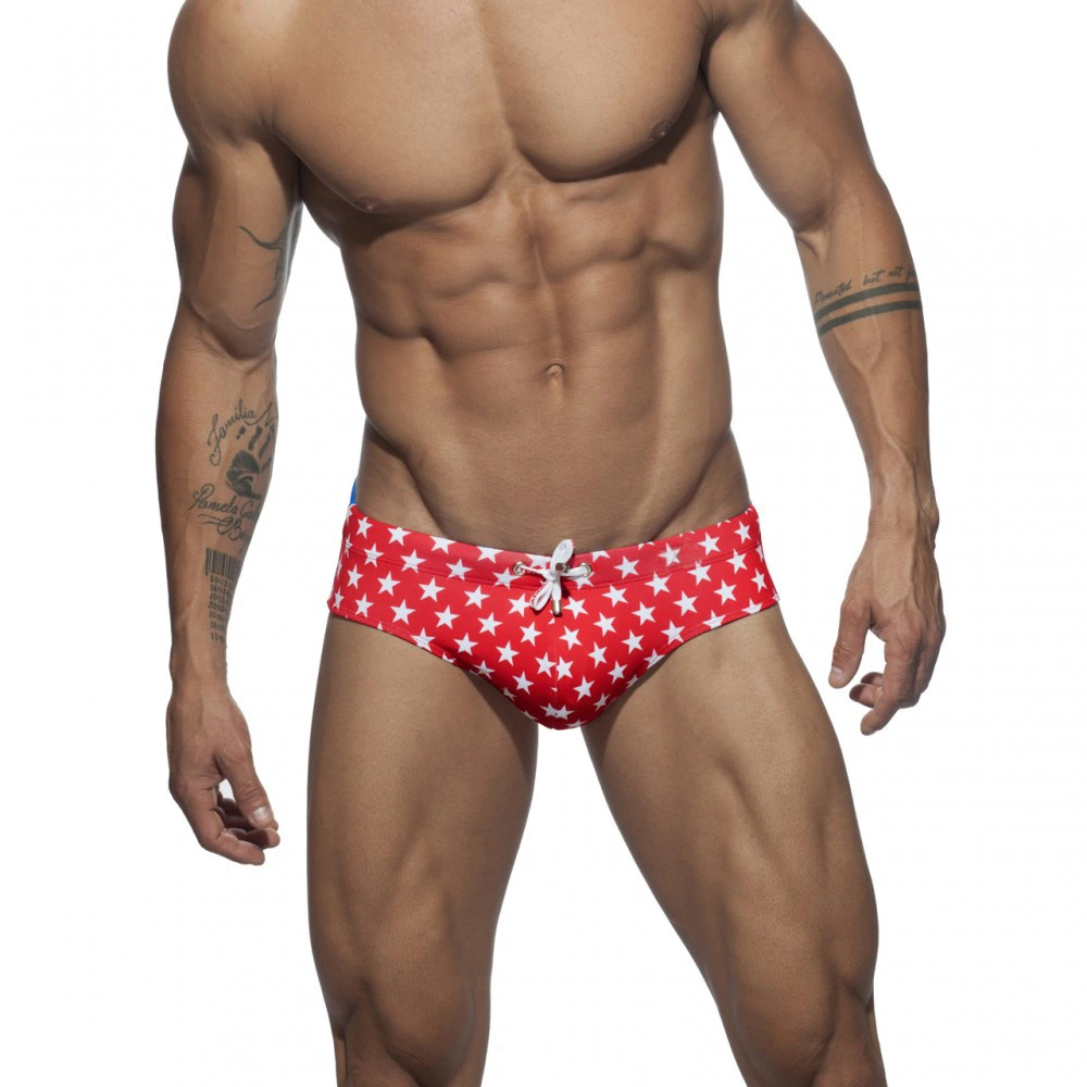 New Men's Triangle Swimsuit Color Blocking