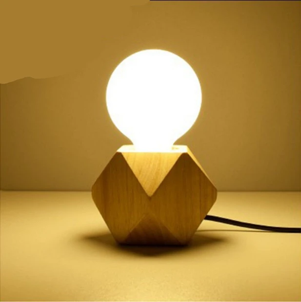 Nordic Creative Solid Wood Table Lamp