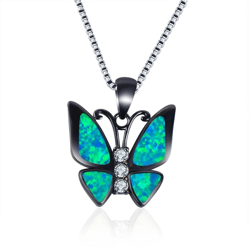 Butterfly Ppal Necklace With Diamond Clavicle Chain