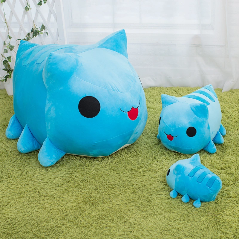 Cartoon Bugcat Capoo Blue Cat Cosplay Doll Stuffed Plush Pillow Cushion Toy Gift