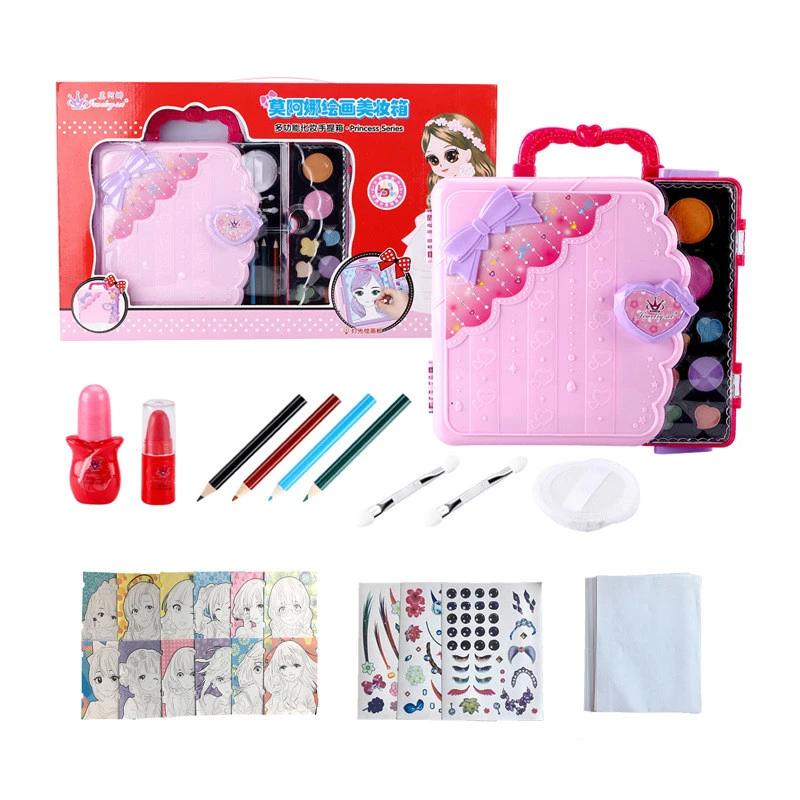 Girl Princess Makeup Box Set Graffiti Painting Board Children's Cosmetics