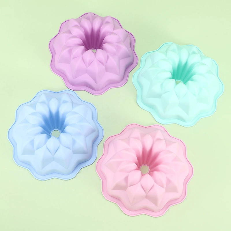 Silicone Cake Mold Single Large Double-layer Flower Baking Pan DIY Baking Mold