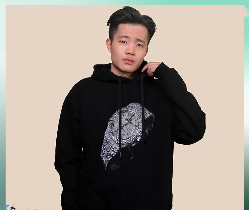 Xinjiang Cotton Popular Loose Leisure Wash Hooded Fashion Brand Watch Printing Trend Hip Hop Couple Men'S Sweater