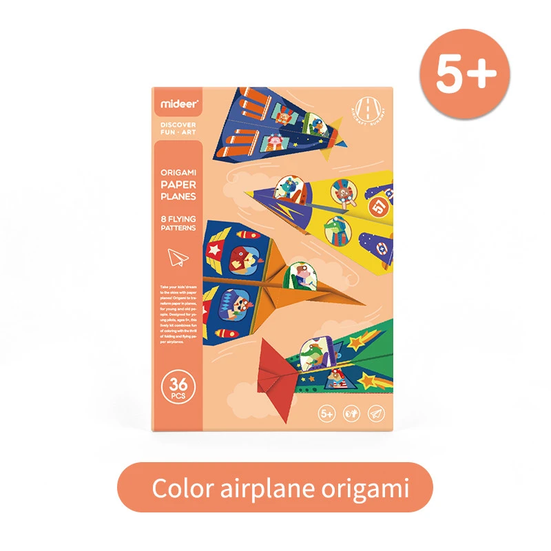 Full-color Handmade Airplane Origami 8 Cool Models Folding Toys