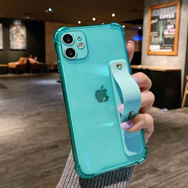 Compatible with Apple, Suitable For Iphone12 Transparent Bracket Mobile Phone Shell New Apple 11 Four-corner Anti-fall TPU Soft XSmax Protective Cover