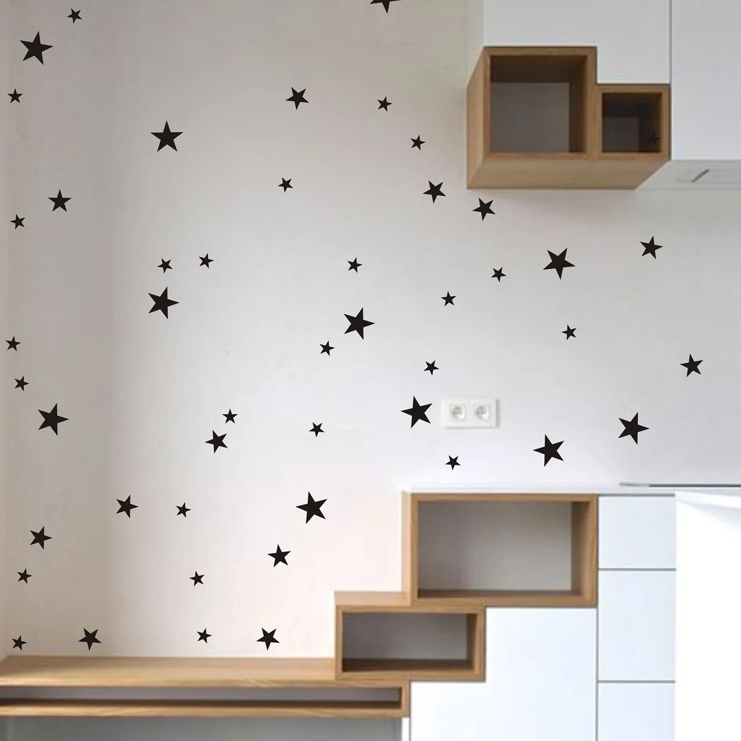 Pentagram Full Of Stars Children's Room Bedroom Sticker Removable