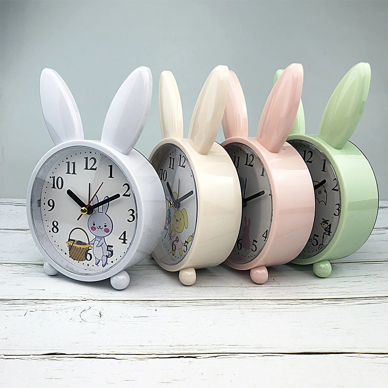 Cartoon Cute Creative Alarm Clock Rabbit Ears