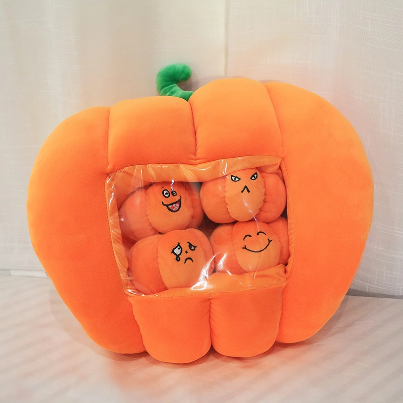 Pumpkin Visual Hand Cover A Bag Of Pumpkin Doll Doll Pillow