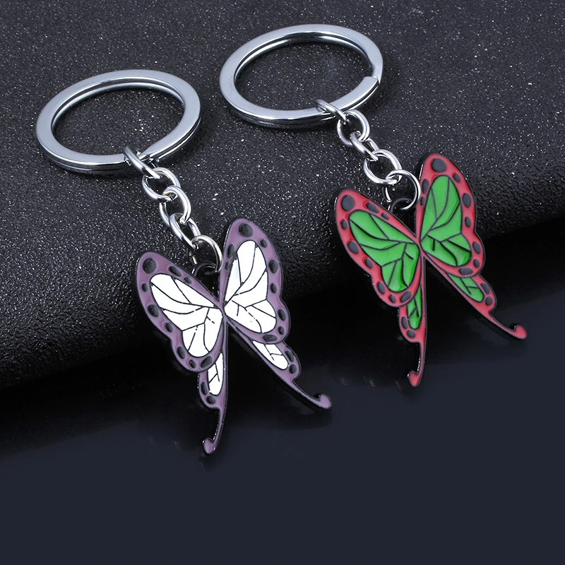 Color Butterfly Keychain Hairpin Brooch Pendant