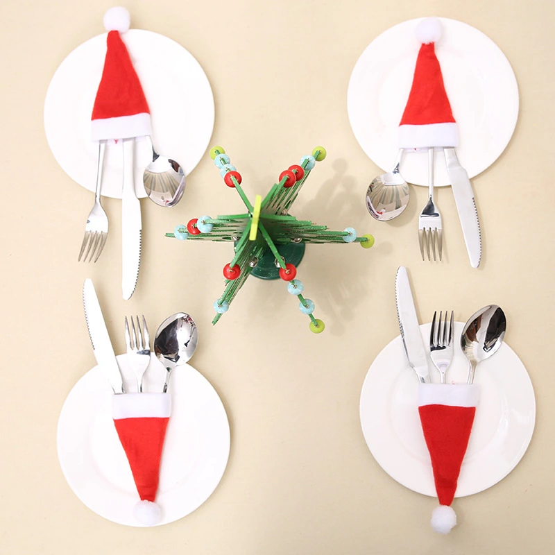 Non woven hat Christmas hat knife and fork sleeve