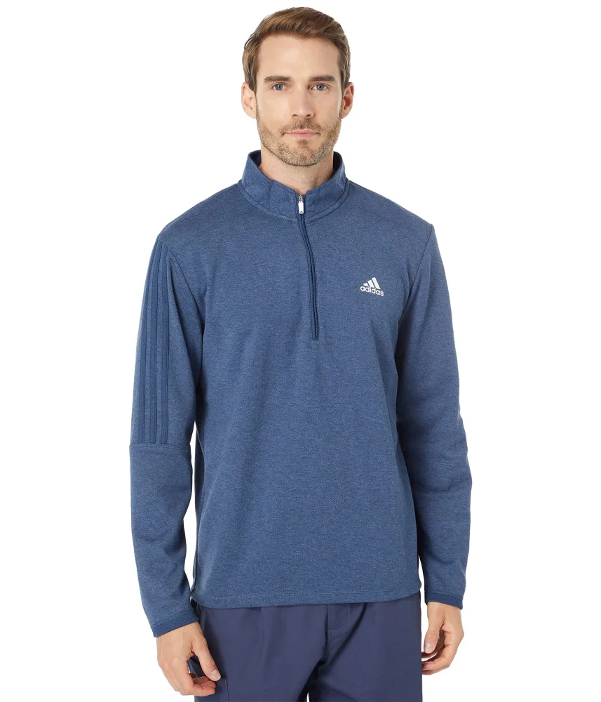 adidas Men's 3-Stripes Recycled Polyester Quarter Zip Golf Pullover