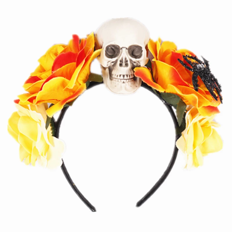 Wreath Skull Hair Hoop Headdress Dance Party Show Headband