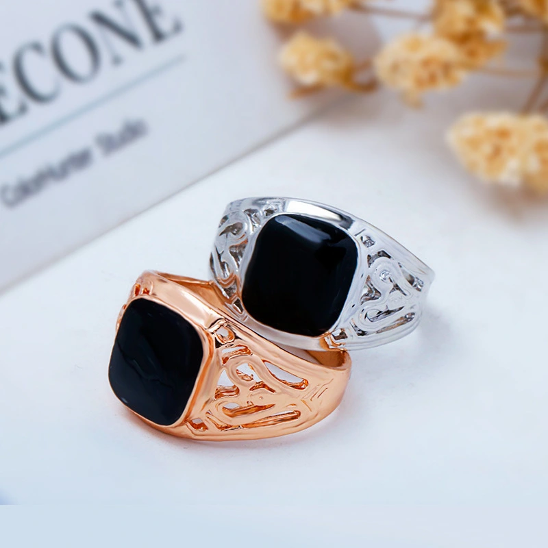 Women's Fashion Popular Oil Drip Hollow Carved Ring