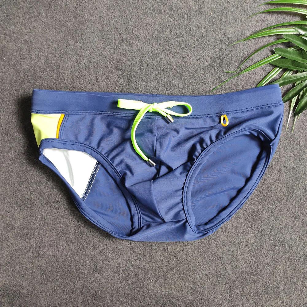 Fashion Triangle Swimming Pants Solid Nylon