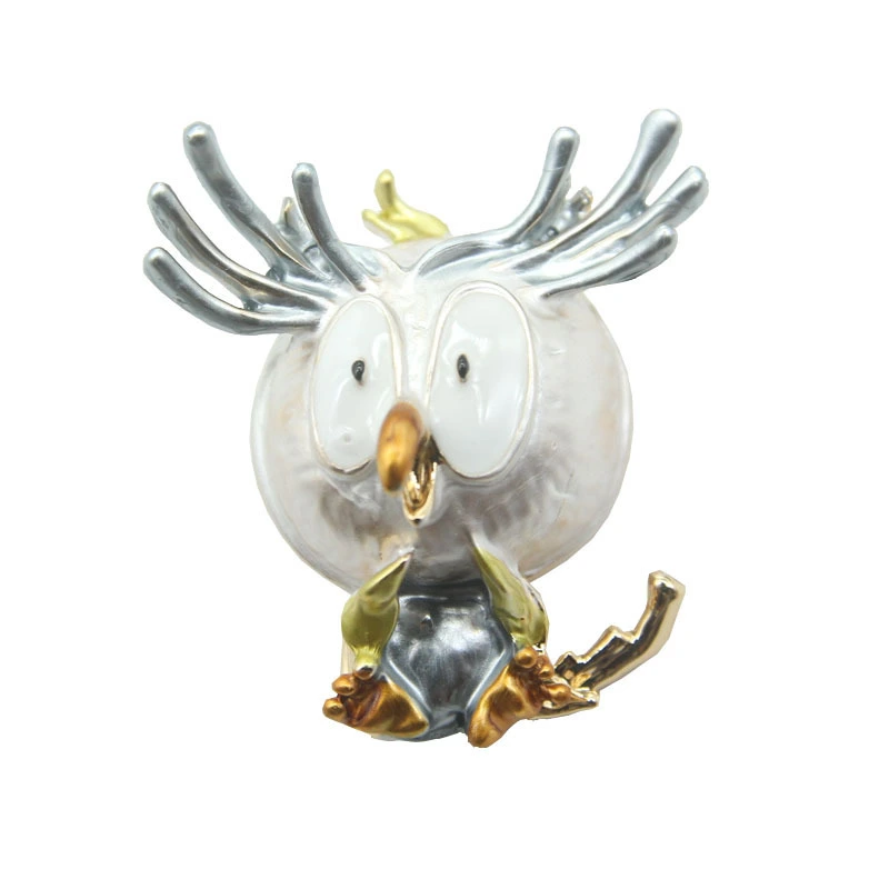 Painted Bird Brooch, Alloy Diamond-studded Clothing Accessories