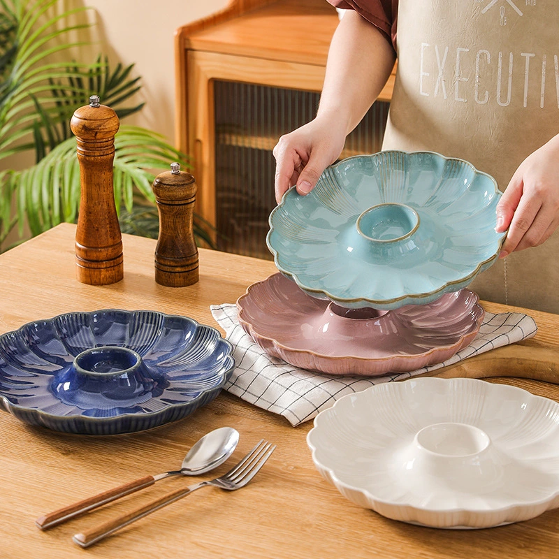 Japanese Petal Dumplings With Vinegar Dish