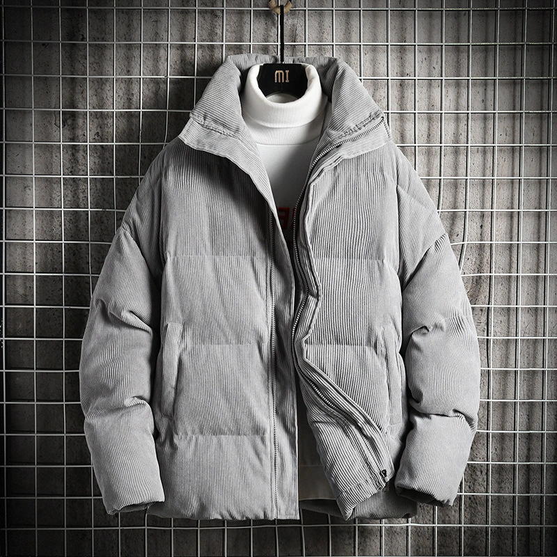 New Men's Solid Color Corduroy Cotton Coat