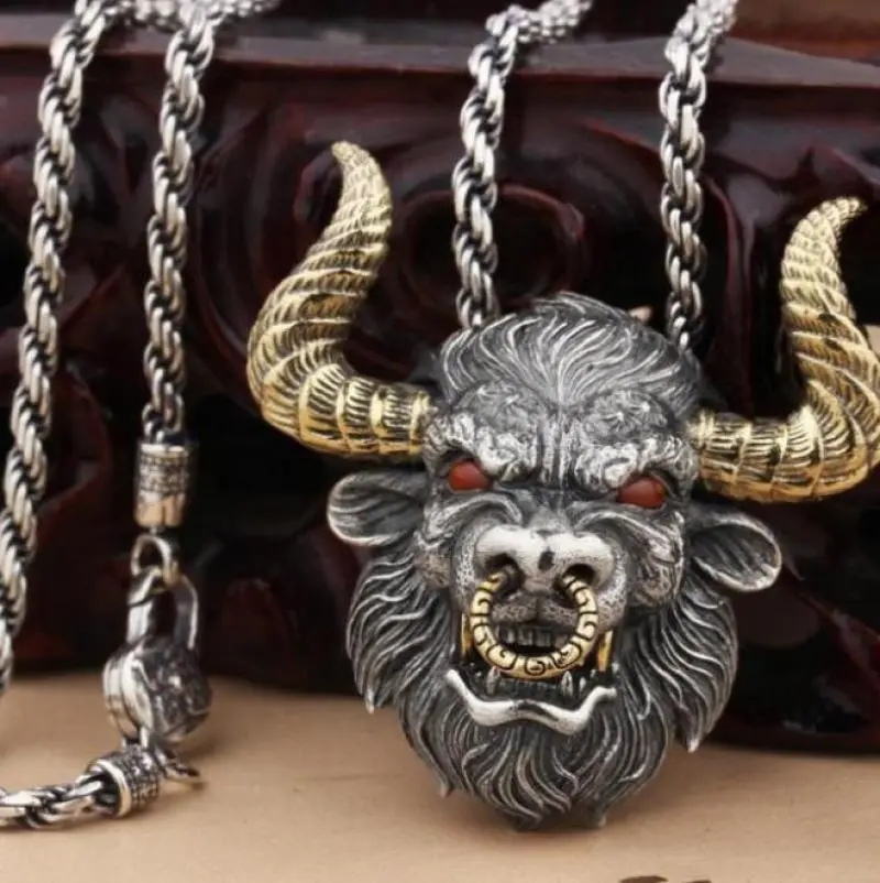 Fashion Domineering Animal Tiger Head Punk Pendant