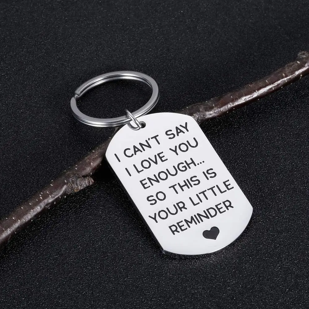 Stainless Steel Key Ring Lettering For Couples