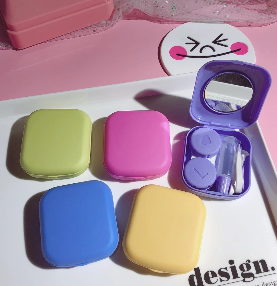 Candy Color Square Mini Contact Lens Case