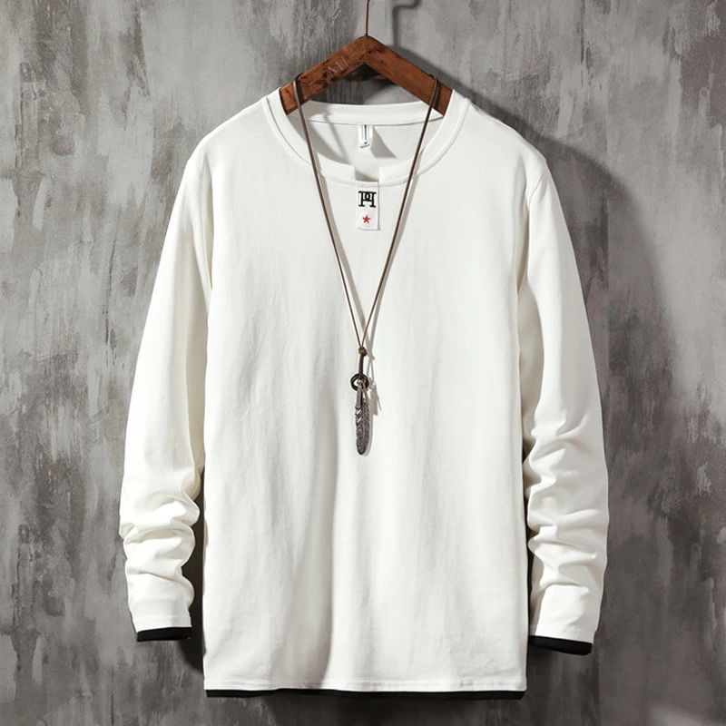 T-shirt Long-sleeved Men's Cotton Casual Round Neck Bottoming Shirt