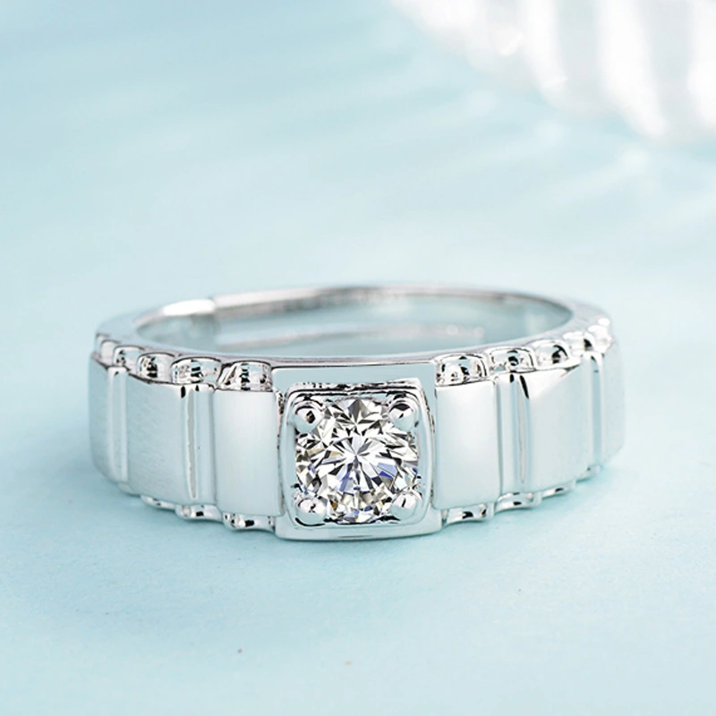 Fashion Micro-inlaid Zircon Men's Copper Ring