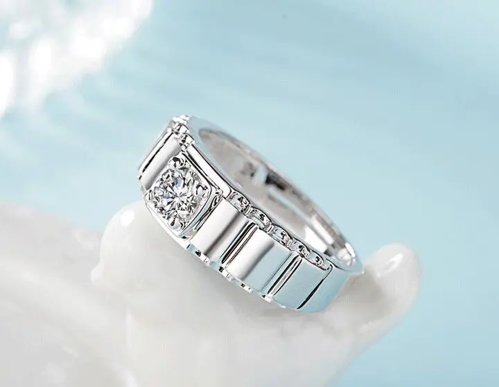 Fashion Micro-inlaid Zircon Men's Copper Ring