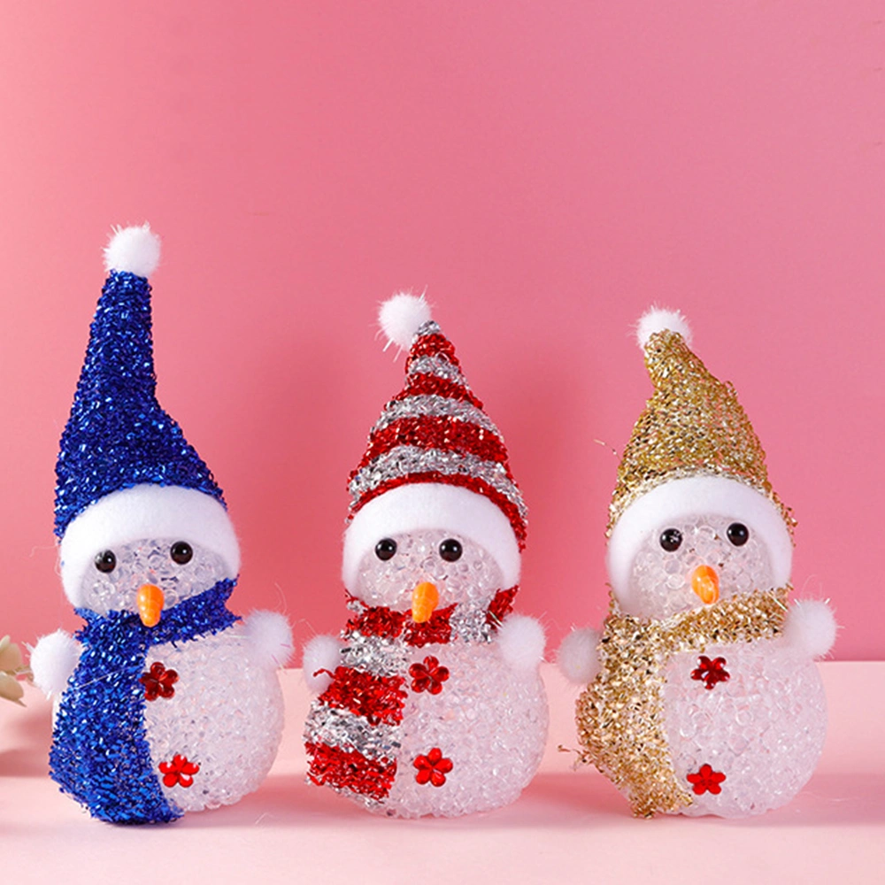 Luminous Christmas Snowman Decoration LED Particles Colorful