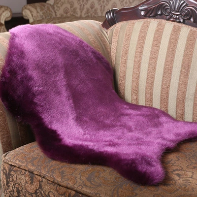 Fashion Solid Color Sheepskin Plush Sofa Cushion